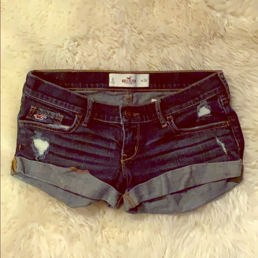 Lightly Distressed Hollister Jean Shorts